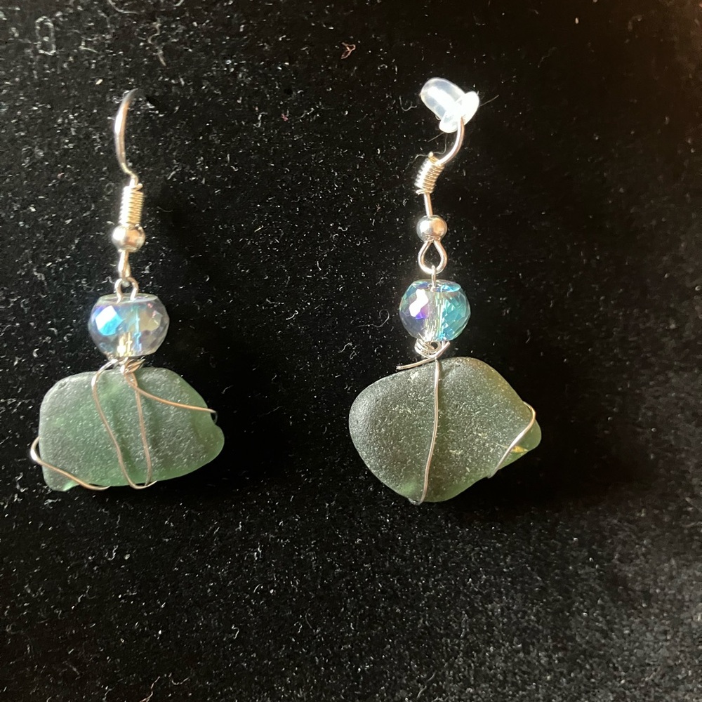 #29 handmade seaglass earrings